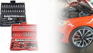 46-Piece Car Repair Tool Kit - Black or Red