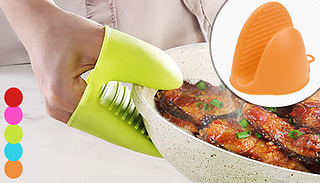 1, 2 or 4-Pack of Heat Resistant Oven Mitts - 5 Colours
