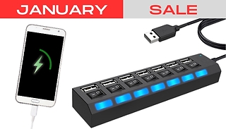 7-Port Universal USB Charging Station - 2 Colours