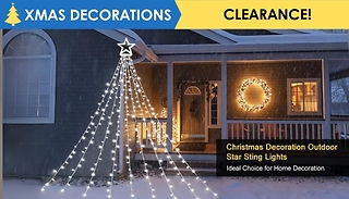LED Waterfall Solar Christmas Tree Lights - 3 Colours