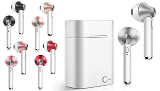 TWS Wireless Stereo Earbuds & Charging Case - 5 Colours