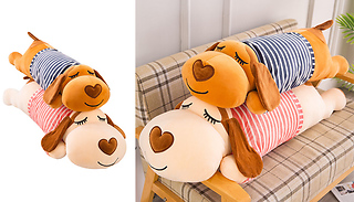 Cartoon Dog Long Plush Throw Pillow - 4 Styles & 3 Sizes