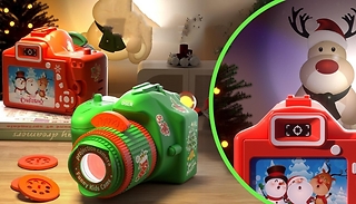Christmas Glowing Camera Shape Projector - 3, 6 or 12 Cards, 2 Colours