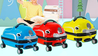 Kid's Ride-Along Car Shaped Suitcase - 3 Colours