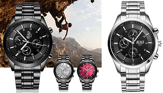Waterproof Stainless Steel Quartz Watches - 6 Colours
