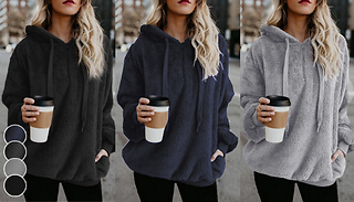 Faux Fur Zipper Hoodie - 4 Colours & 5 Sizes