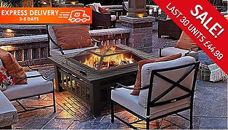3-in-1 XL Square Black Fire Pit