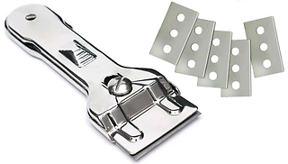 Stove Top Scraper Cleaning Tool with 5 Refill Blades