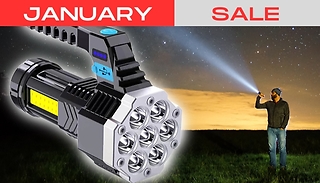 100,000 Lumen Rechargeable High Brightness Flashlight