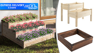 Outsunny Wooden Raised Bed Garden Planters - 3 Designs