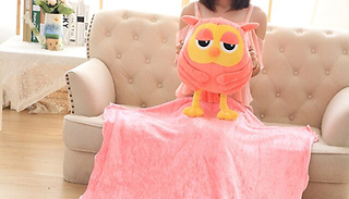 3-in-1 Owl Cushion & Thermal Blanket