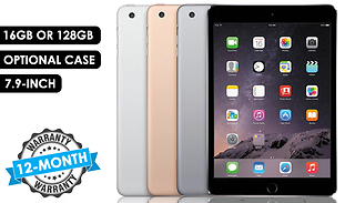 Apple iPad Mini 3 7.9-Inch Wi-Fi 16GB to 128GB - 3 Colours & Optional ...