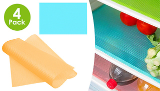 4-Piece Anti-Bacterial Refrigerator Mat Set - 5 Colours