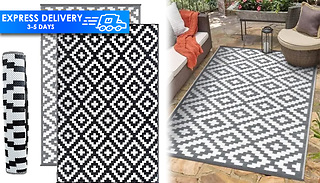 Large Diamond-Pattern Garden Rug - 2 Colours