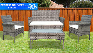 4-Seater Rattan Garden Furniture Set