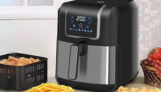 Black HOMCOM 1700w 6.5L Air Fryer Oven with Digital Display