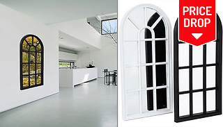 Arched Mirrored Window Frame - 2 Colours