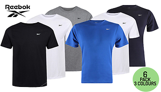 6-Pack of Men's Reebok Crew Neck T-Shirts- 2 Colours & 4 Sizes