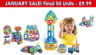 Magic Magnetic Building Blocks - 40, 64, 95 or 113 Pieces