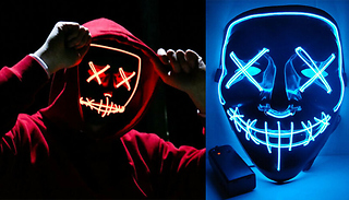 1 or 2 LED Stitched Masks - 8 Colours