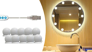 10-LED Hollywood Lighting Strip With 3 Lighting Modes