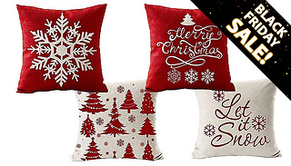 4-Pack of Christmas Cushion Covers