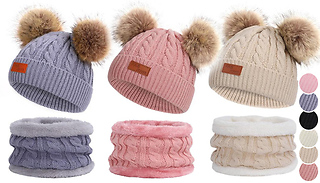 2-Piece Baby's Winter Beanie & Scarf Set - 6 Colours
