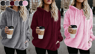 Oversized Fleece Zip Plush Teddy Hoodie - 6 Colours & 5 Sizes