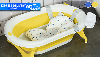 HOMCOM Foldable Baby Bathtub with Cushion - 2 Colours