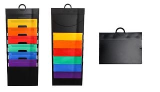 6-Pocket Multicolour Hanging File Folder