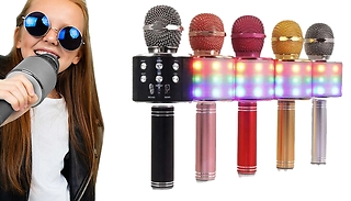 4-in-1 Wireless LED Karaoke Microphone & Speaker - 5 Colours