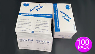 100-Pack of Disinfecting Alcohol Wipes