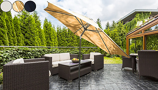 2.7M Crank Garden Parasol - 3 Colours