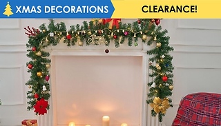 9ft LED Light-Up Christmas Garland Decoration
