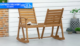 Wooden Garden Adjustable Rocking Bench