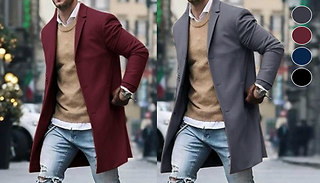 Fitted Lapel Collar Overcoat - 4 Colours & 6 Sizes