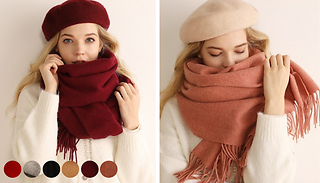 Women's Thick Winter Pashmina Scarf - 7 Colours 