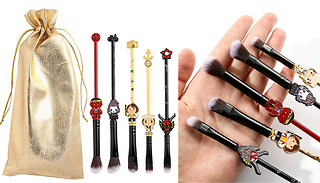 5-Piece 80's Inspired Character Makeup Brush Set