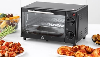 HOMCOM 9L 750W Toaster Oven - With Baking Tray & Wire Rack!