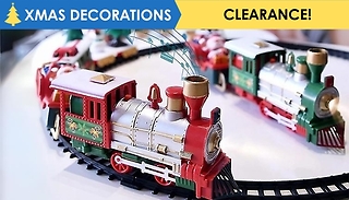 Kid's Light-Up Christmas Train Track Toy Set - 2 Sizes