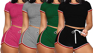 2-Piece Sporty Short Co-Ord Set - 4 Colours & Sizes