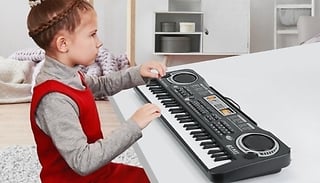 Electric Piano Keyboard with Microphone - 37 or 61 Keys 