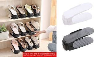 10-Piece Double Layer Shoe Rack - 2 Colours