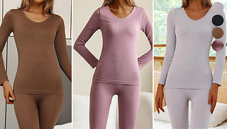 2-Piece Women's Thermal Underwear Set - 4 Colours