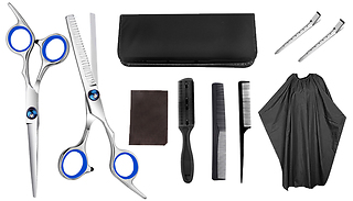 10-Piece Barber Kit with Stainless Steel Scissors