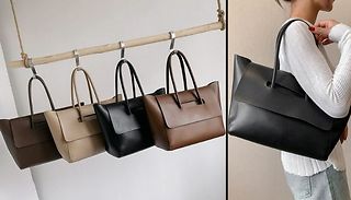 Minimalist PU Leather Handbag - 4 Colours 