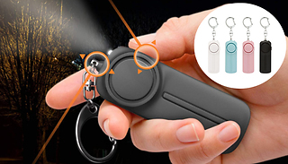 2-Pack Self Defence Alarm Keychain - 4 Colours