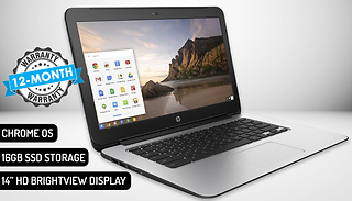 14-Inch HP Chromebook with 4GB RAM & 16GB SSD