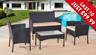 4-Piece Rattan Furniture Set - 3 Colours