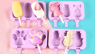 DIY Popsicle Moulds with Lids and 50 Sticks - 8 Designs